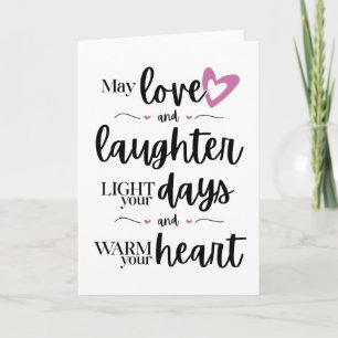 Carte Puisse l'amour et le rire réchauffer votre coeur