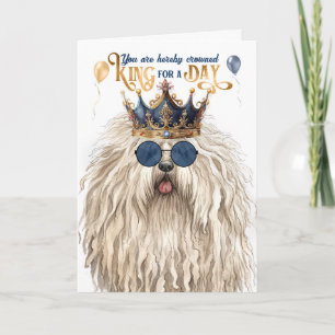 Carte Puli Dog King pour une journée d'anniversaire drôl