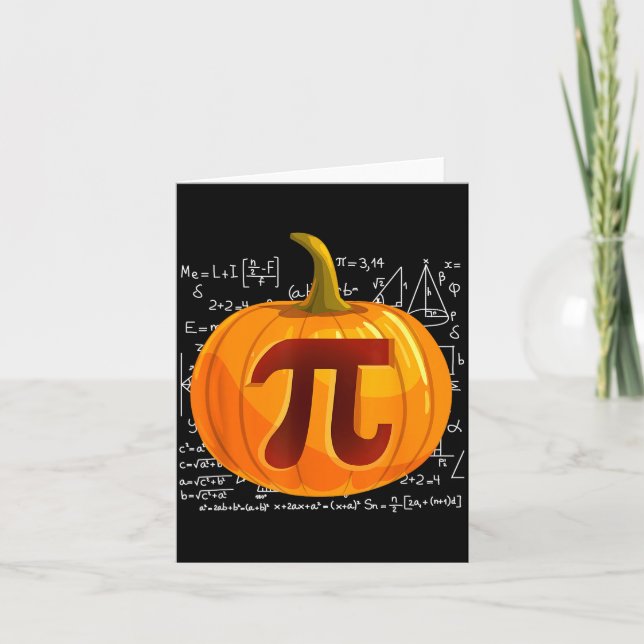 Carte Pumpkin E Math Shirt Funny Halloween Thanksgiving  (Devant)