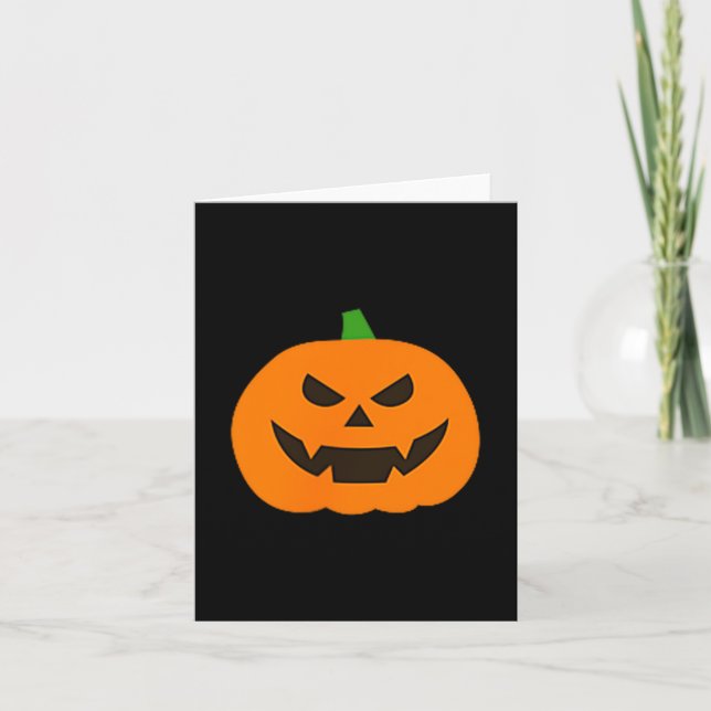 Carte Pumpkin Halloween Subtle Jack O Lantern Minimal Tr (Devant)
