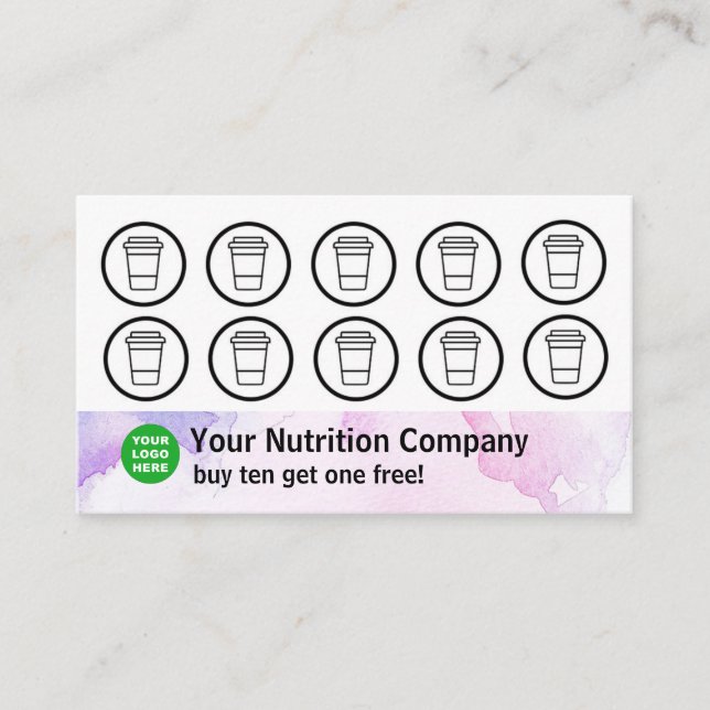 Carte Punch Compagnie Nutrition Aquarelle (Devant)