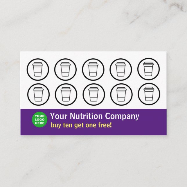 Carte Punch Compagnie Nutrition violet (Devant)