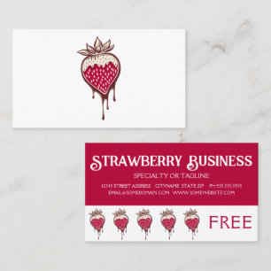 carte punch fidélité aux fraises chocolat