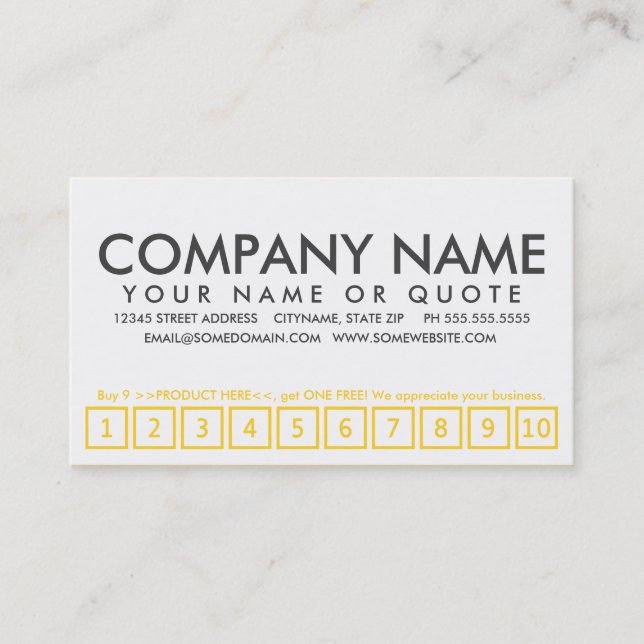 carte punch fidélité des arbres de peuplier (Devant)