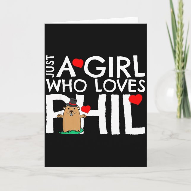 Carte Punxsy Phils Cute Groundhog Day February 2 Design  (Devant)