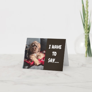 CARTE PUP JUST "HAS TO SAY HAPPY BIRTHDAY TO YOU