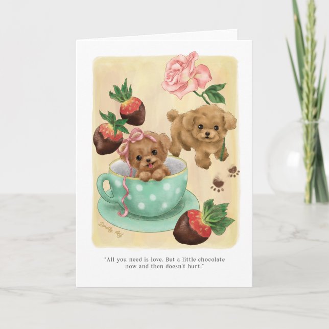 Carte Puppy Love Valentine (Devant)