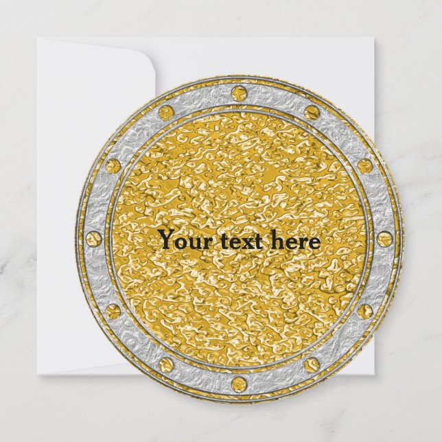 Carte PURE GOLD Splatter Motif / argent + votre texte (Devant)