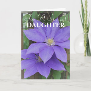 Carte Purple Clematis Fête des mères Floral