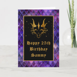 Carte Purple Dragon Scales Faux Parties scintillant Joye