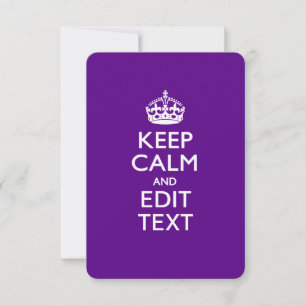Carte Purple Gardez Le Calme Et Avoir Votre Texte Facile
