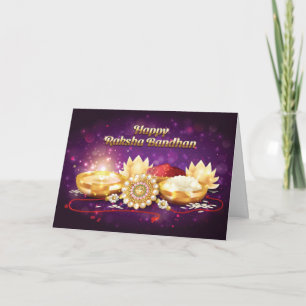 Carte Purple Happy Raksha Bandhan Sparkle
