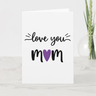 Carte Purple Heart Maman Je T'Aime