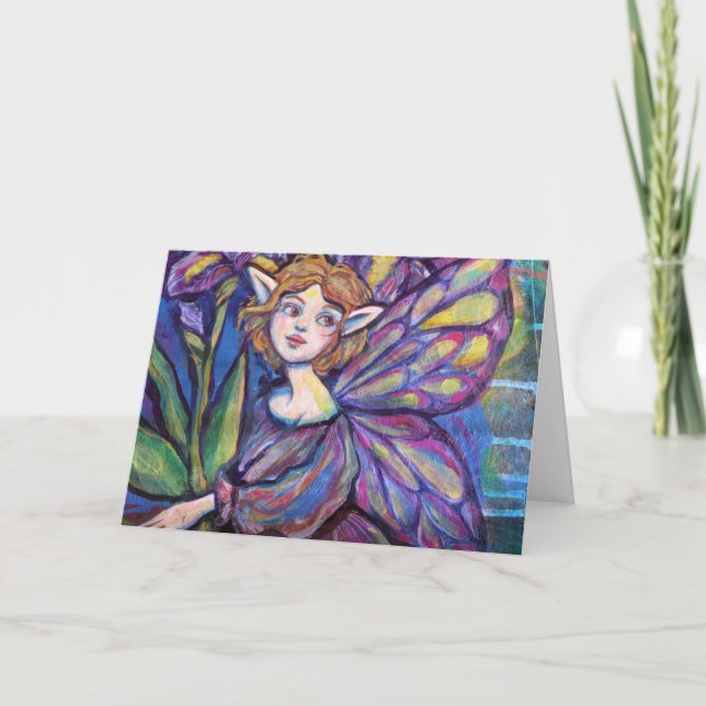 Carte Purple Iris Pixie Girl (Devant)