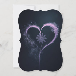 Carte Purple Mist Heart : Un Design Floral Conceptuel