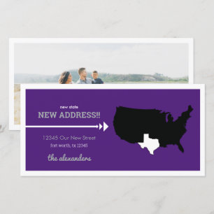 Carte Purple New State, New Address ! Texas Moving