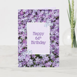 Carte Purple Phlox Pour 64ème Anniversaire
