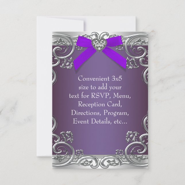 Carte Purple RSVP Tout objet (Devant)