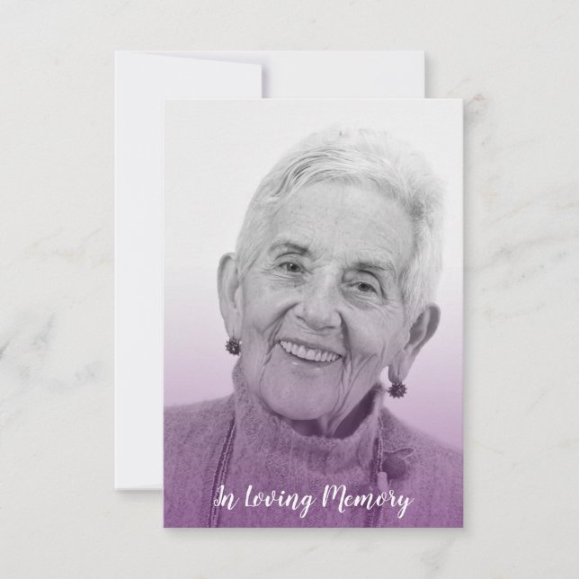 Carte Purple Trendy Transparency Funeral Dear Ones (Devant)