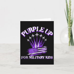 Carte Purple Up For Military Kids Day Enfants Américains