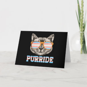 Carte Purride Cat Pride LGBT Transgenre Drapeau Transgen