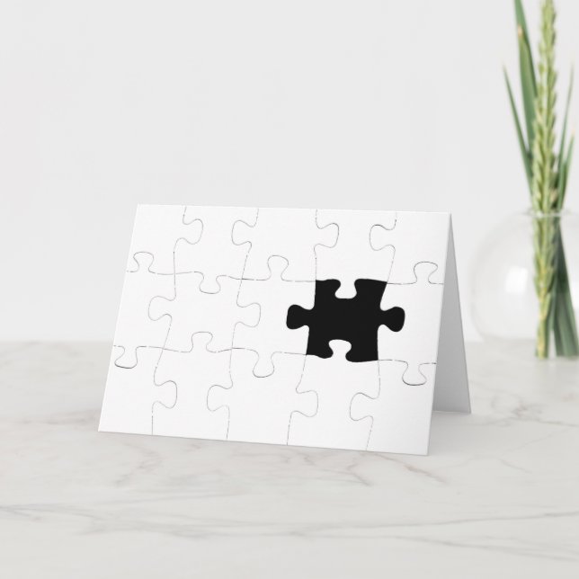 Carte Puzzle avec pièce manquante (Devant)