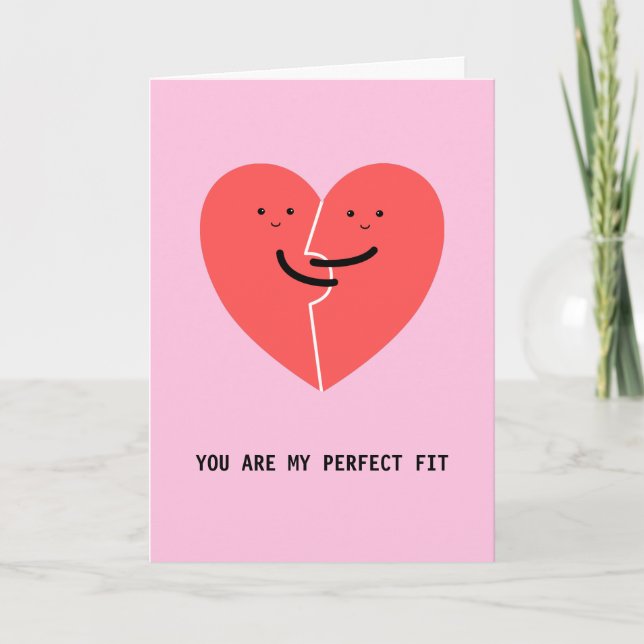 Carte Puzzle Coeur d'amour Parfait Convient Valentine Am (Devant)