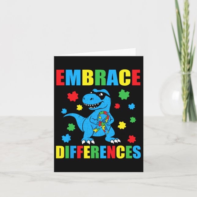 Carte Puzzle Dinosaure T-Rex Accepter les Différences Au (Devant)