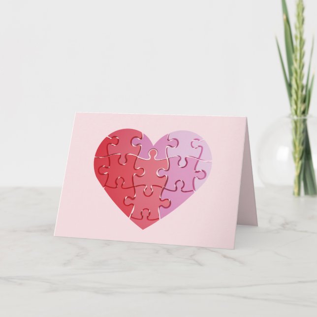 Carte Puzzle Saint-Valentin (Devant)