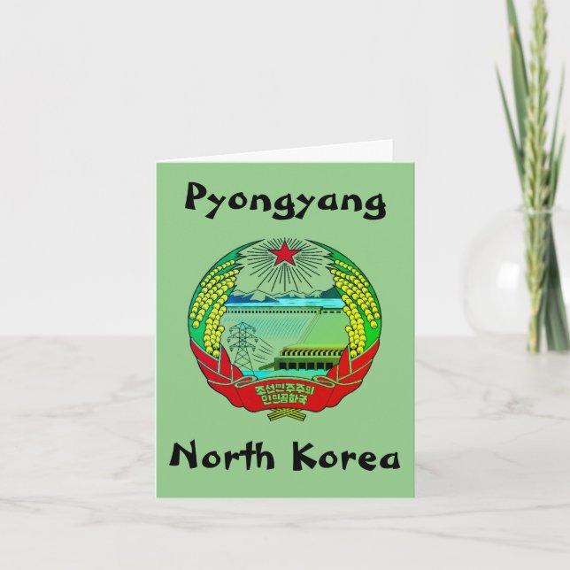 Carte Pyongyang, Corée du Nord (RPDC) Royaume ermite (Devant)