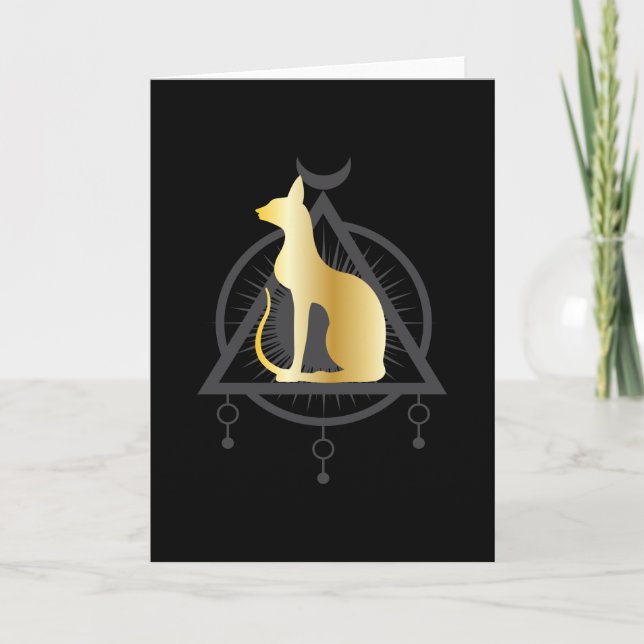 Carte Pyramide égyptienne du chat Bastet Égypte (Devant)