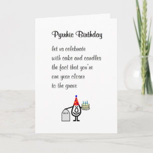 Carte Pyrrhus Anniversaire Un Poème Anniversaire Drôle