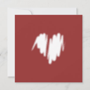 Carte Qr Code Coeur blanc Graffiti Sprayed Heart