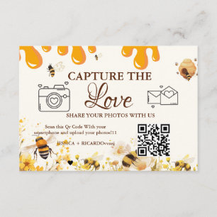 Carte QR Code de mariage Capture the Love, Carte P
