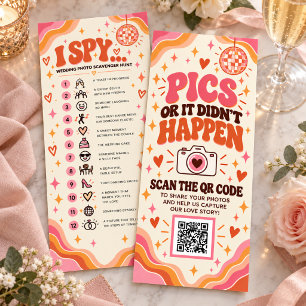 Carte QR de chasse au trésor de photos de mariage