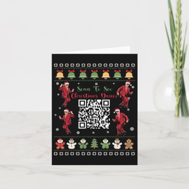 Carte Qr Trump Dance Code Président Dance Code Noël (Devant)