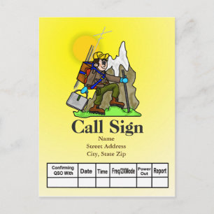 Carte QSL Ham Radio Mountain Climat