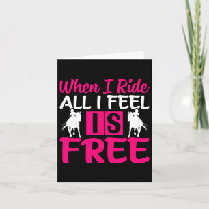 Carte Quand Je Marche Tout Je Me Sens Libre - Cheval Équ