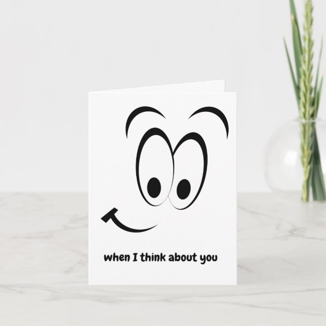 Carte Quand Je Pense À Toi, Je Smile Card (Devant)