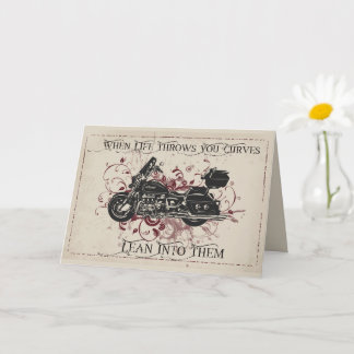 Carte Quand la vie vous lance des courbes Encouragement