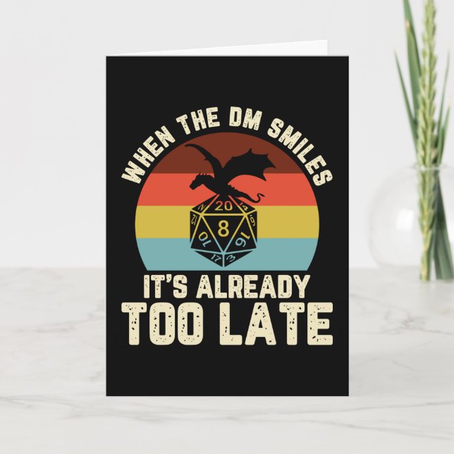 Carte Quand le DM sourit RPG Nerd Retro (Devant)