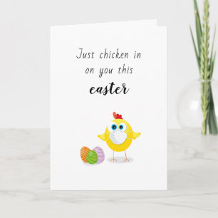 Carte quarantaine drôle oeufs de Pâques poule/poule de p