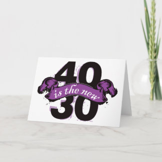 Carte Quarante est les nouveaux trente - pourpre