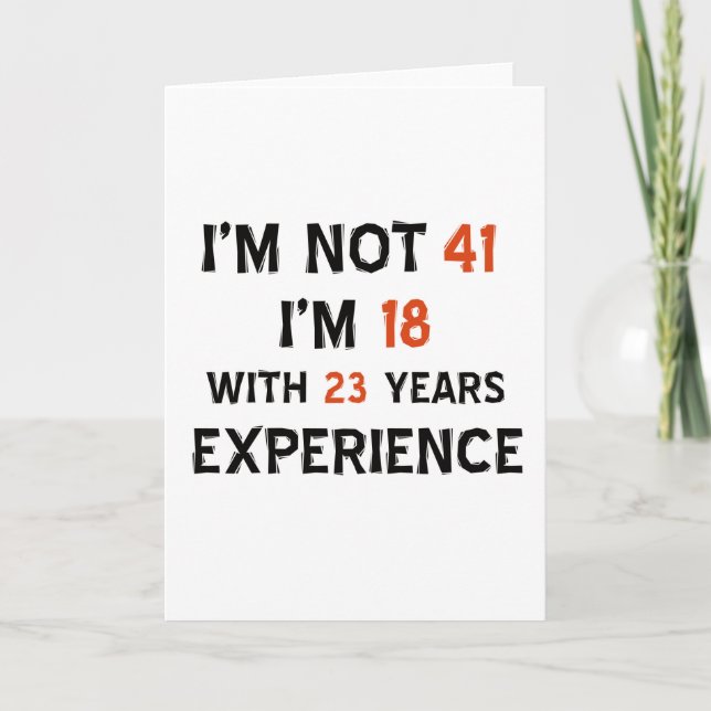 Carte quarante-et-unième conceptions d'anniversaire (Devant)