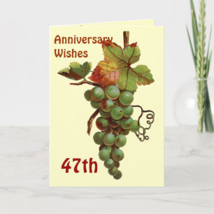 Carte quarante-septième Souhaits d'anniversaire,