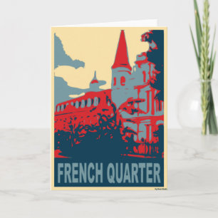 Carte Quartier français en bleu et rouge