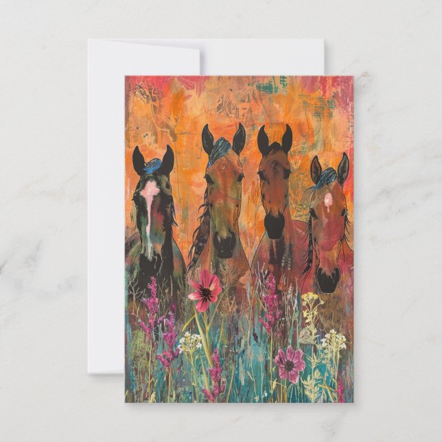 Carte Quatre Cheval Sauvage (Devant)