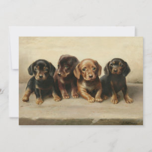 Carte Quatre Chipons Dachshund   Carl Reichert