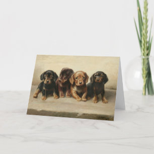 Carte Quatre Chipons Dachshund Carl Reichert