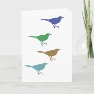 Carte Quatre oiseaux